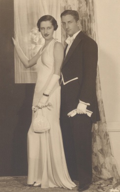 Zlata and Nenad at a ball in 1934, when she was pregnant with her first child Sasa